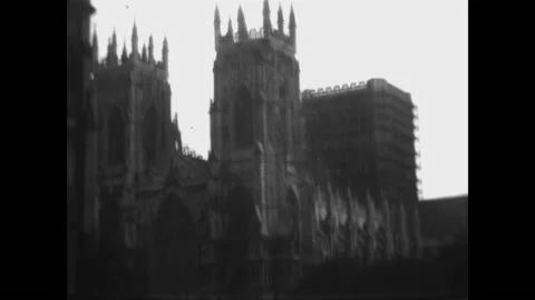 York Minster 1934 Stock Footage 196180539