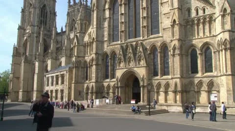 York Minster Cathedral Stock Footage 10761954