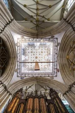 York Minster Central Tower ceiling, UK Stock Photos