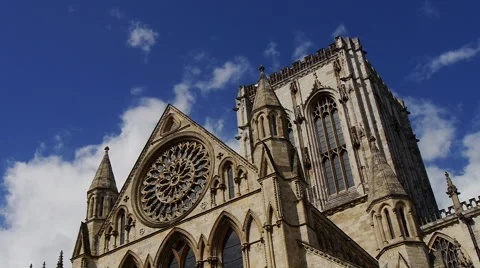 York Minster with cloudy sky Stock Footage 40754773
