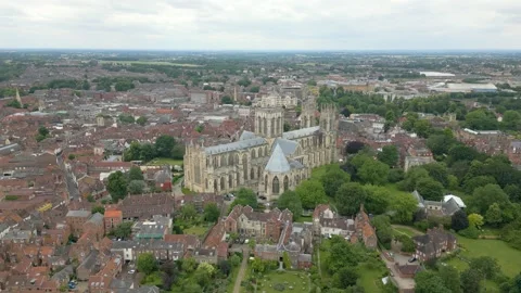York Minster by drone Stock Footage 246380110