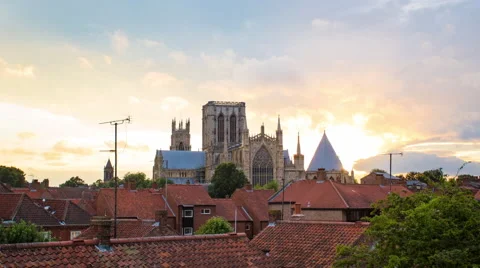 York minster in sunlight Stock Footage 66527588