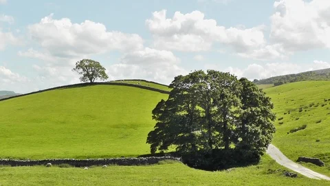 Yorkshire Dales Panoramic Landscape Stock Footage 89748030