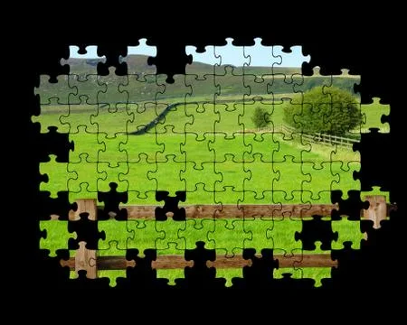 Yorkshire dales puzzle Stock Illustration