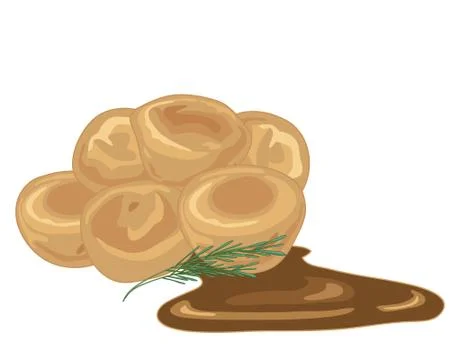 Yorkshire puddings Stock Illustration