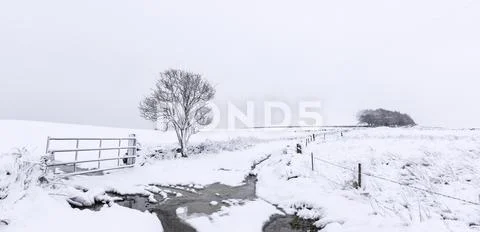 Yorkshire Snowfall Stock Photos