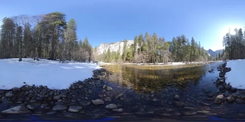 Yosemite 6K - Merced River 01 Stock Footage