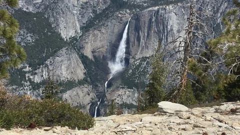 Yosemite Falls From A Distance Stock-Footage 90267248