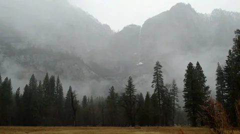 Yosemite Falls Seamless Loop Stock Footage 36049743