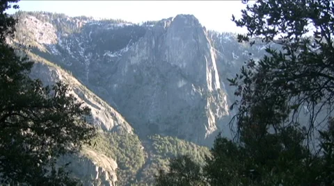 Yosemite Falls Trail Stock Footage 45869586