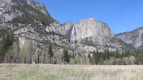Yosemite Falls wide Stock Footage 49405352