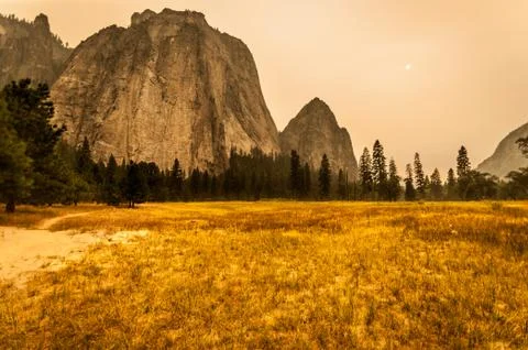 Yosemite on fire Stock Photos