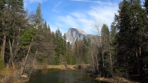Yosemite Half Dome Stock Footage