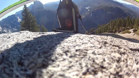 Yosemite Hang Glider Launch Stock-Footage 90938433
