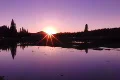 Yosemite HSD01 Tuolumne Meadows Sunset on Lake Time Lapse x2 Footage