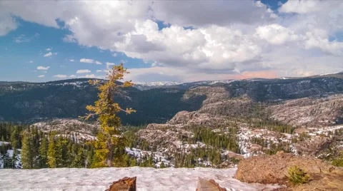 Yosemite National Park Nature, Landscape Hyperlapse - Motion Timelapse Stock Footage