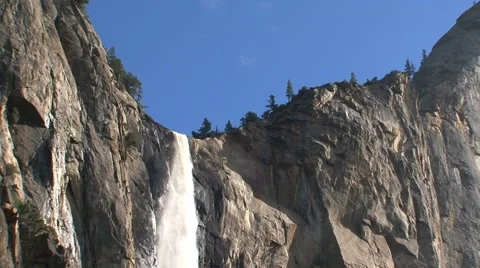 Yosemite National Park waterfall Stock Footage