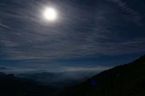 Yosemite at night Stock Photos