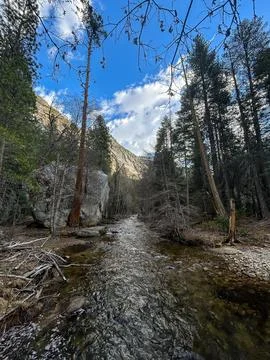 Yosemite River Perspective Stock Photos
