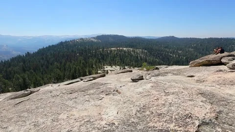 Yosemite summit panorama half dome Stock Footage 135548187