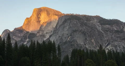 Yosemite Sunset on mountain Stock Footage 165237635