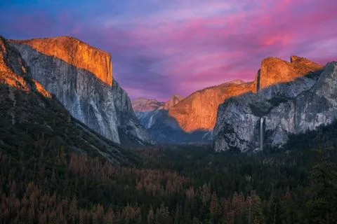 Yosemite &amp; Sunset Foto stock