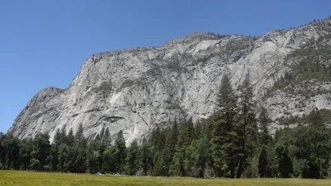 Yosemite Upper and Lower Falls Panning Video stock 91797294