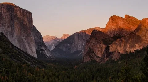 Yosemite valley timelapse // sunset Stock Footage 56133449