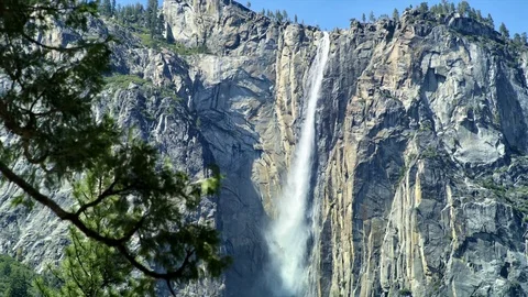 Yosemite Valley Water Fall Video stock 77031360
