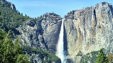 Yosemite Valley Water Fall Video stock 77032505