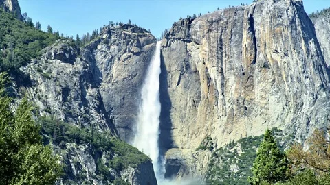 Yosemite Valley Water Fall Video stock 77033245