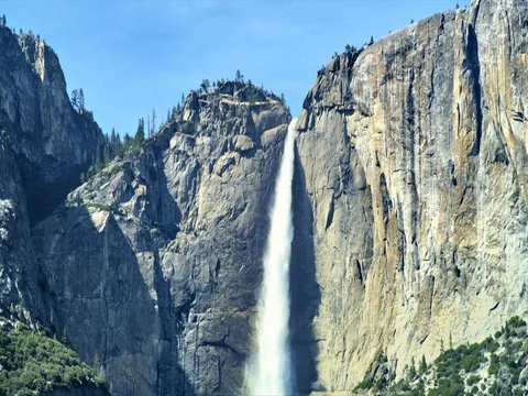 Yosemite Valley Water Fall Stock Footage 77050638