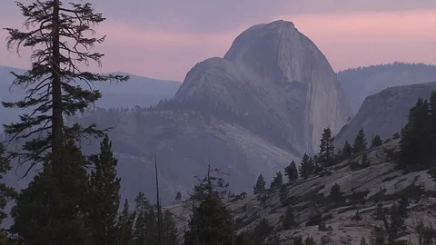 Yosemite Wide Mountain Stock Footage 79543196