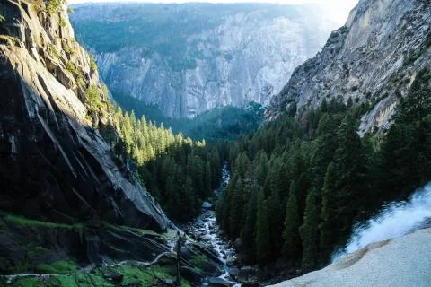Yosemite Wilderness view from Vernal Fall, California Stock Photos