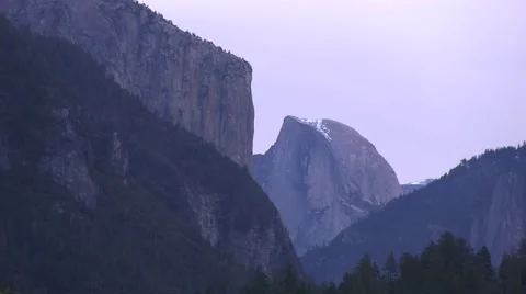 Yosemite's Half Dome needs more snow Video stock 46181390