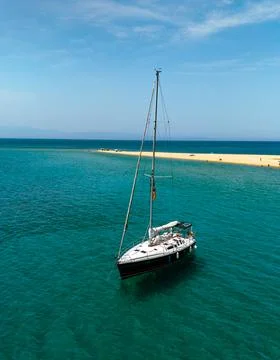 Yot at Ocean Stock Photos