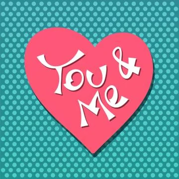 You and me vector Stock Illustration