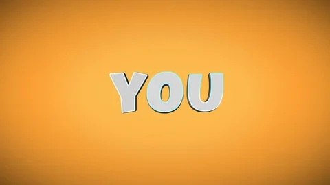 You - Animated Text Stock Footage 83321436
