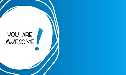 You are awesome speech bubble banner. Speech bubble banner with You are awesome Stock Illustration
