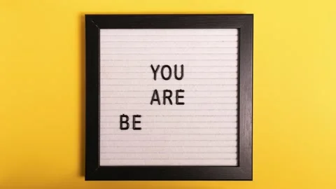 You Are Beautiful stop motion Stock Footage 148060154