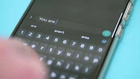 You are enough, Text message, typing texting mobile phone Stock Footage 318565575