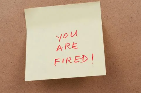You are fired Stock Photos