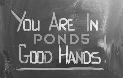 You are in good hands concept Stock Illustration