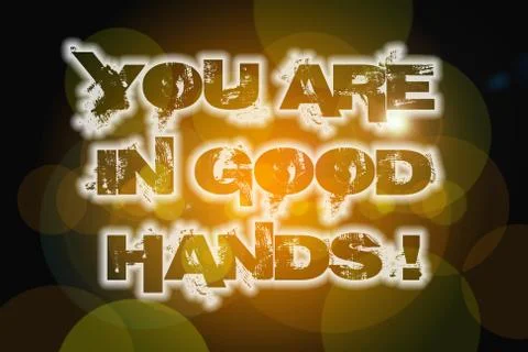 You are in good hands concept Stock Illustration
