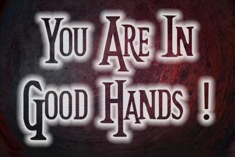You are in good hands concept Stock Illustration