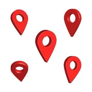 You are here gps navigation map pointer, 3D Vector map marker icon that point Illustrazione stock