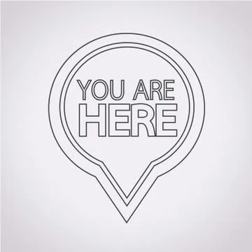 You are here icon Stock Illustration