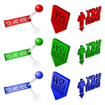You are here Stock Illustration