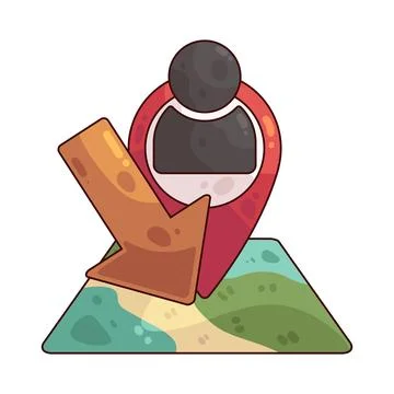 You are here illustration Stock Illustration