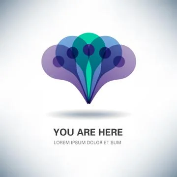 You Are Here Location Pointer Sign Design Stock Illustration